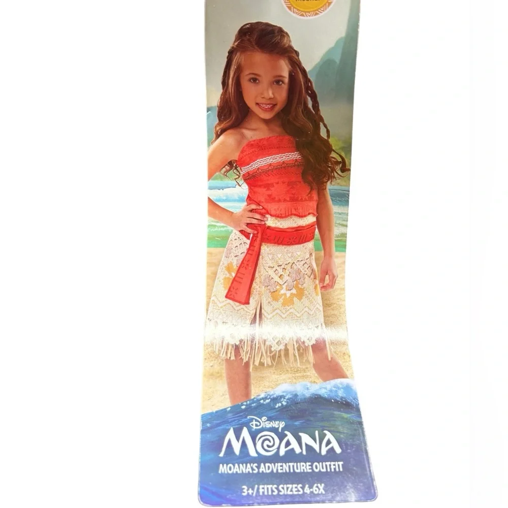 Disney Girls Red and Cream Moana Costume
